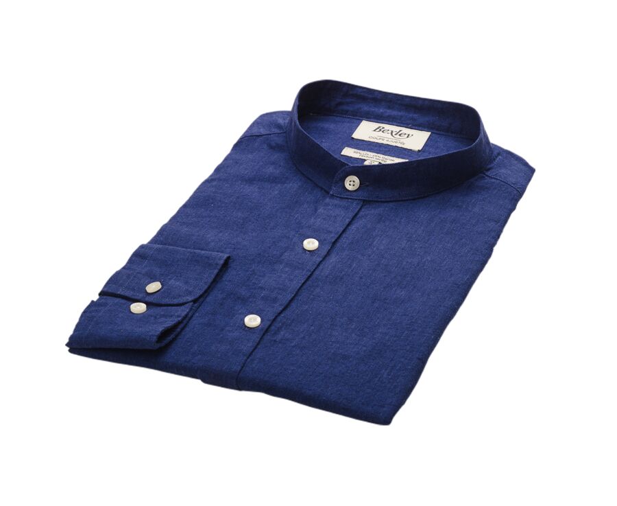 Chemise coton lin Chambray Indigo - ELIBERT