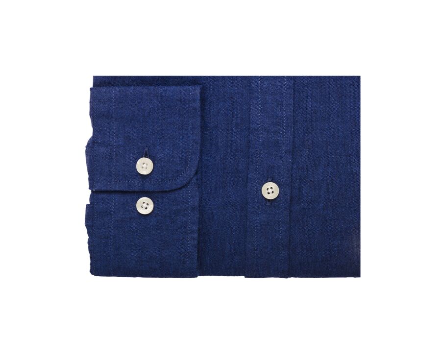 Chemise coton lin Chambray Indigo - ELIBERT