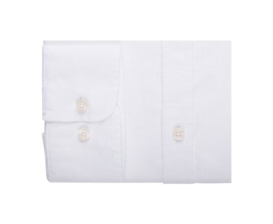 Chemise coton lin Chambray Blanc - ELIBERT