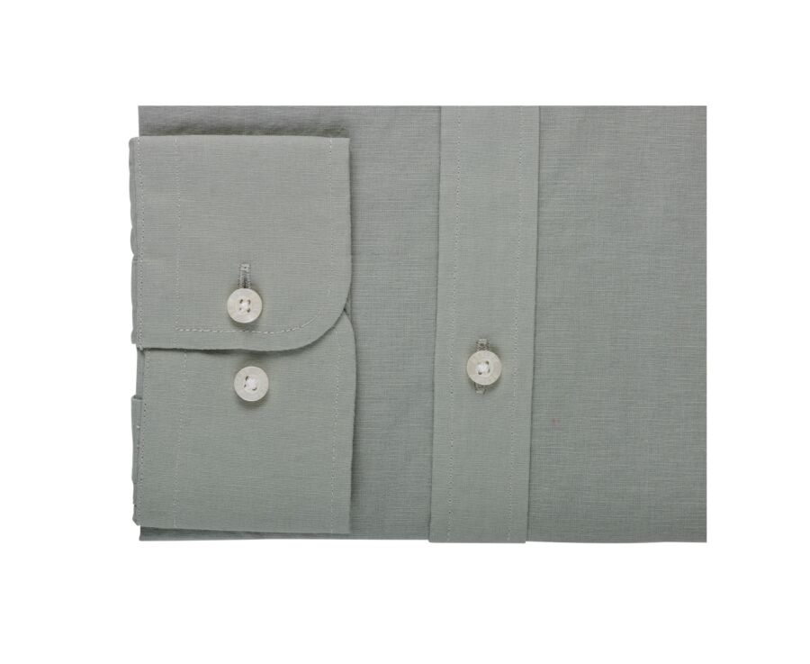 Chemise coton lin vert tilleul unie - SILBERT