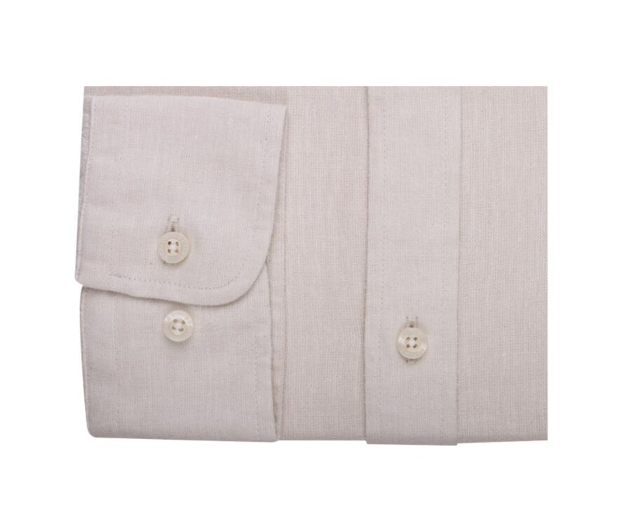 Chemise coton lin Chambray Écru - SILBERT