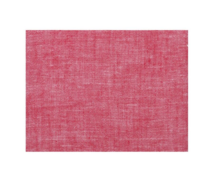 Chemise coton lin Chambray Rouge - SILBERT