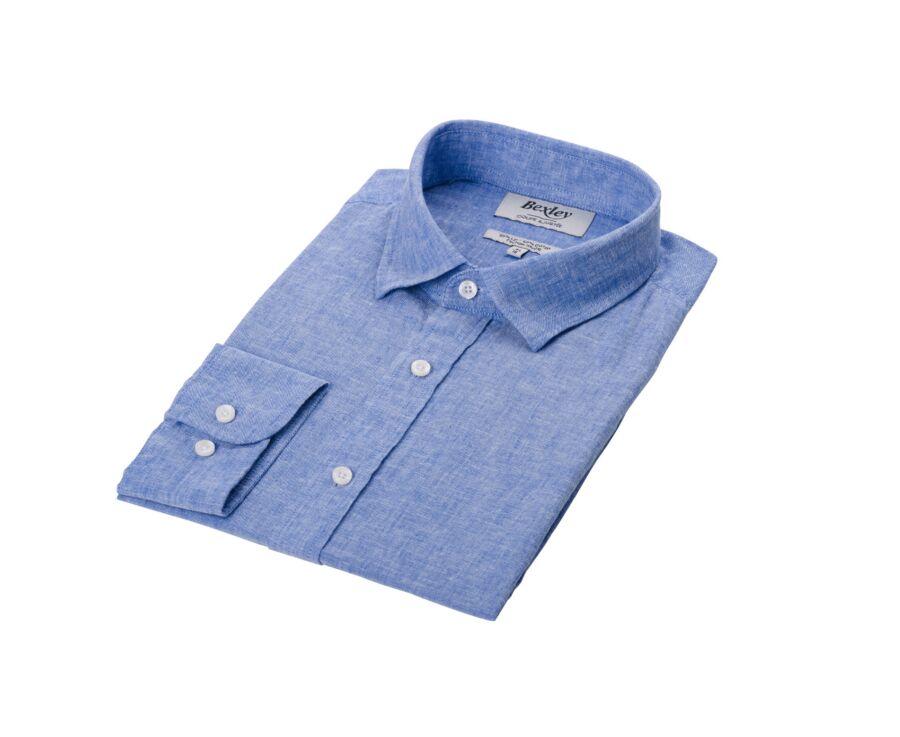 Chemise coton lin Chambray Bleu et Océan - SILBERT