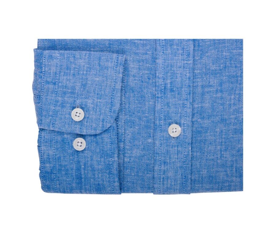 Chemise coton lin Chambray Bleu et Océan - SILBERT