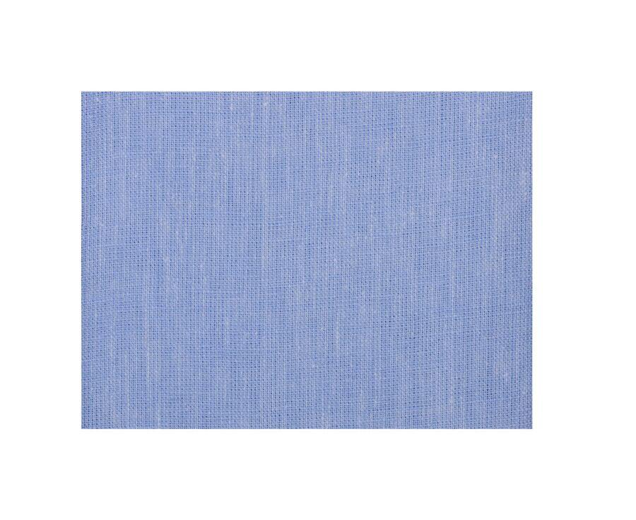 Chemise coton lin Chambray Bleu Clair - Col Français - SILBERT