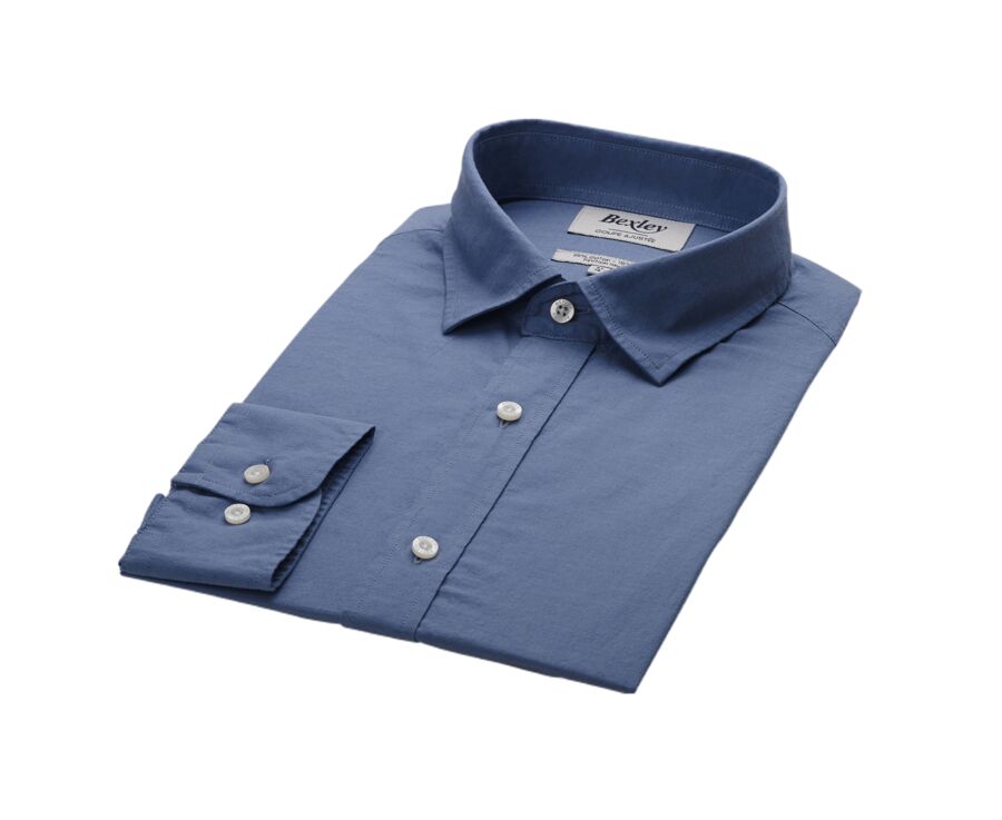 Chemise coton lin Bleu Orage - SILBERT