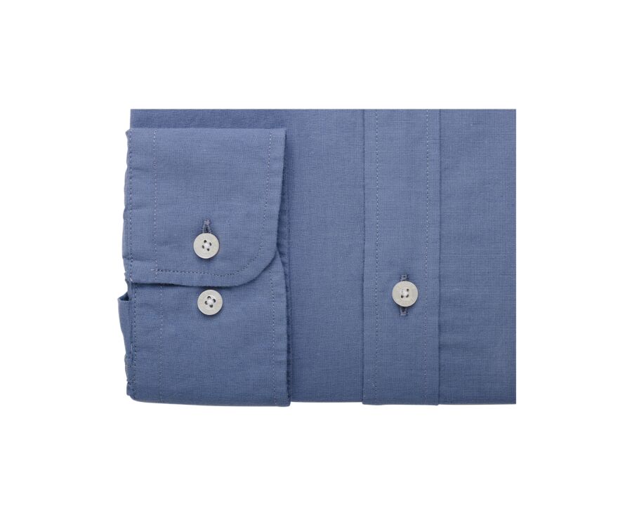 Chemise coton lin Bleu Orage - SILBERT