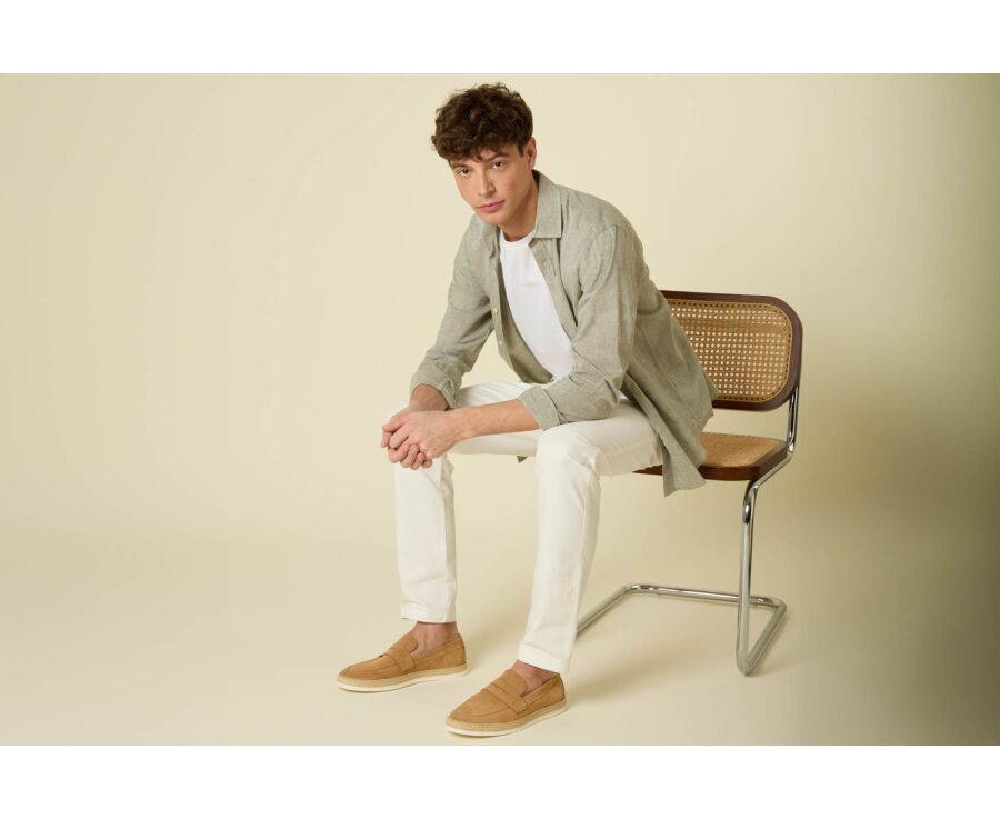 Chemise Homme Chambray Vert Kaki - SILBERT