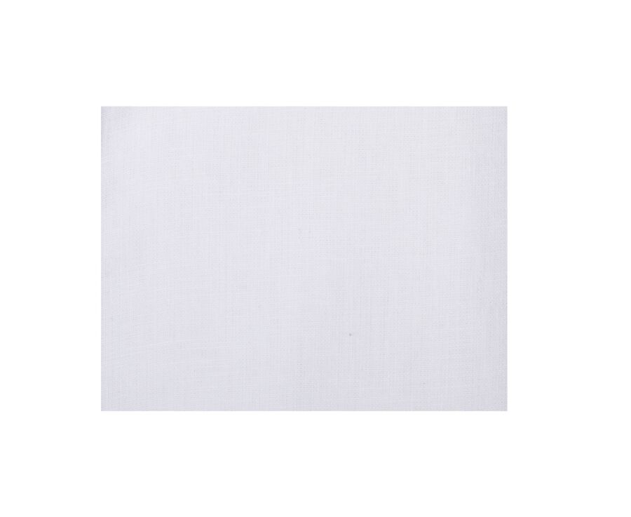Chemise coton lin Chambray Blanc - Col Français - SILBERT