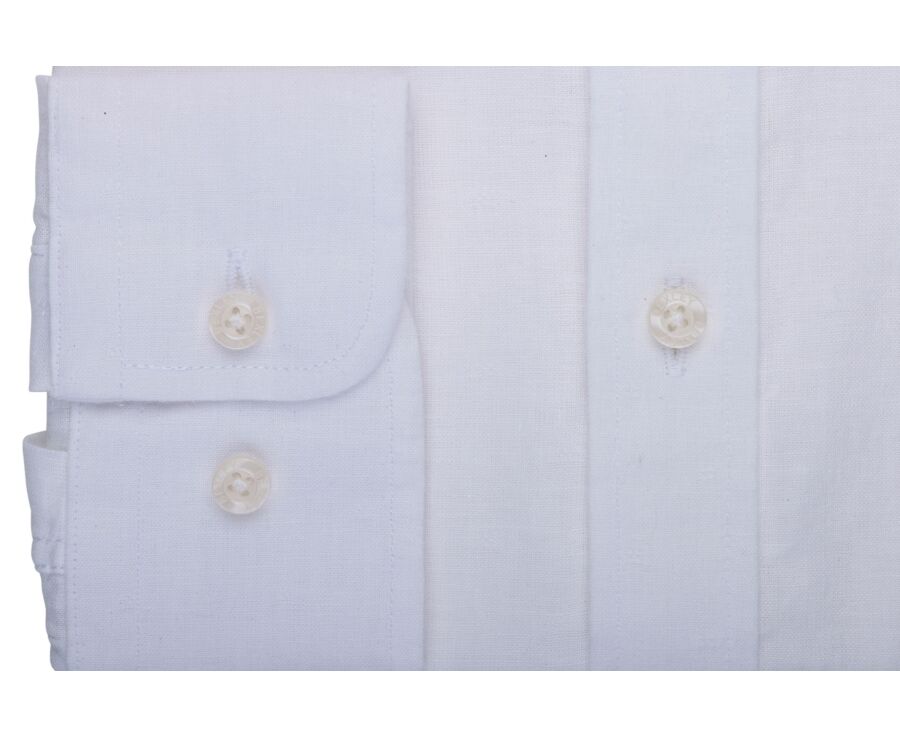 Chemise Homme Chambray Blanc à Motif - SILBERT