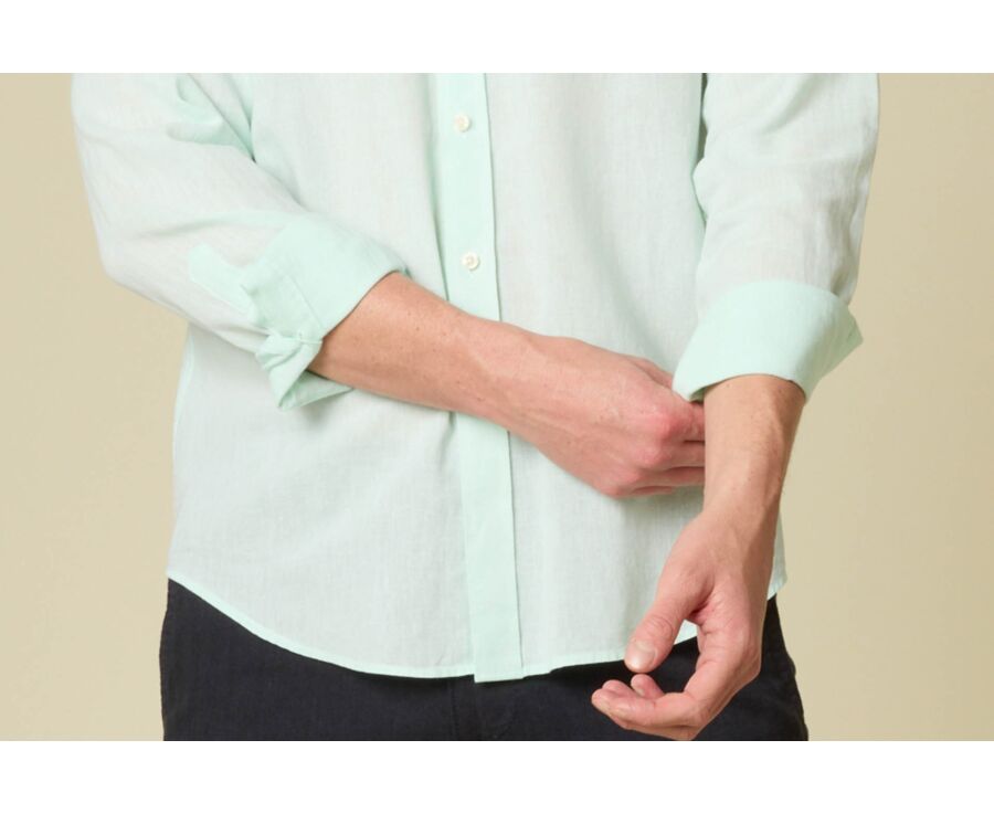 Chemise Homme Chambray Vert Pâle - SILBERT