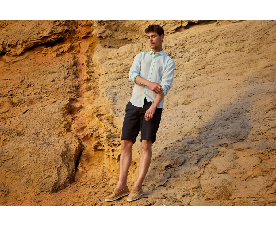 Chemise Homme Chambray Vert Pâle - SILBERT