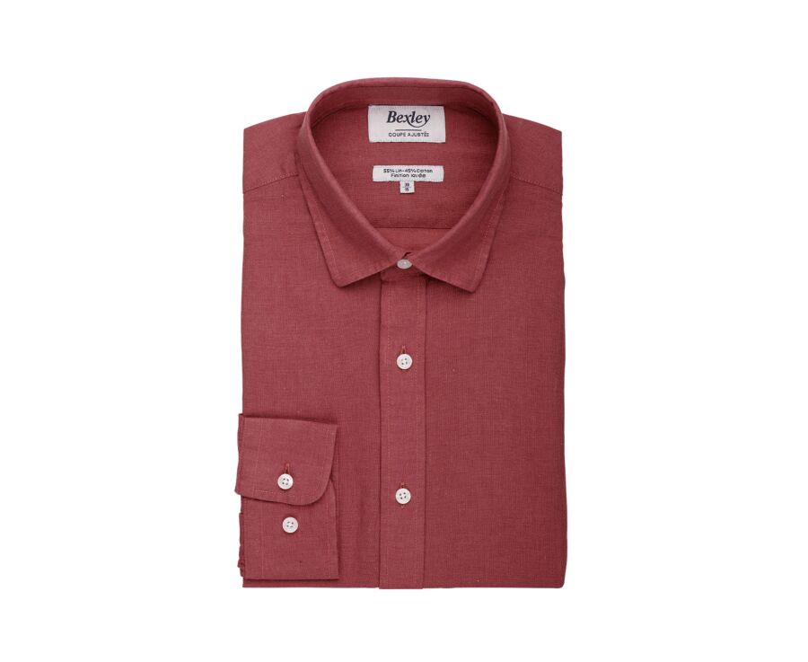 Chemise Homme Chambray Rouille - SILBERT