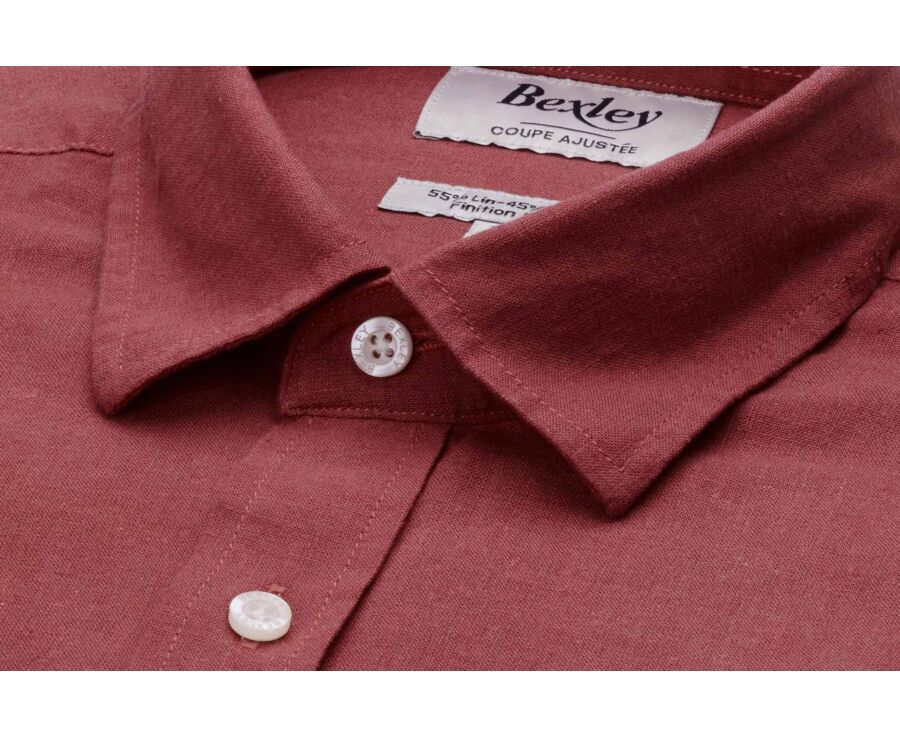 Chemise Homme Chambray Rouille - SILBERT