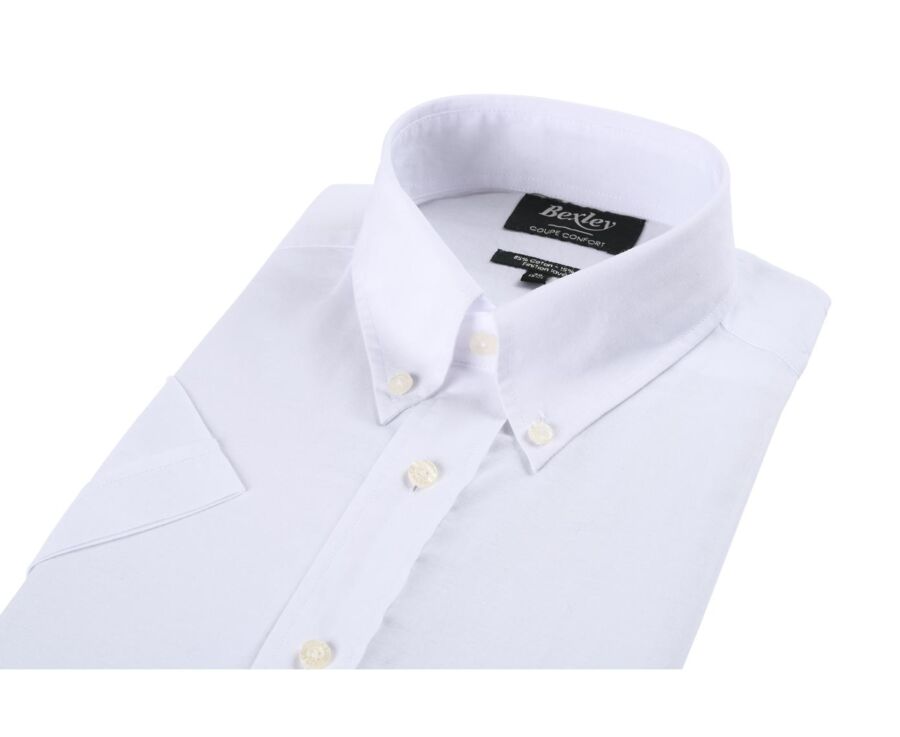 Chemise coton et lin blanche - Poche poitrine - COLTEN MC