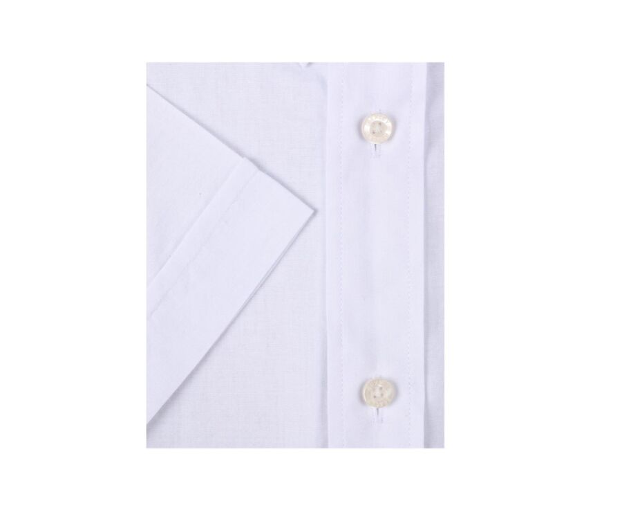 Chemise coton et lin blanche - Poche poitrine - COLTEN MC