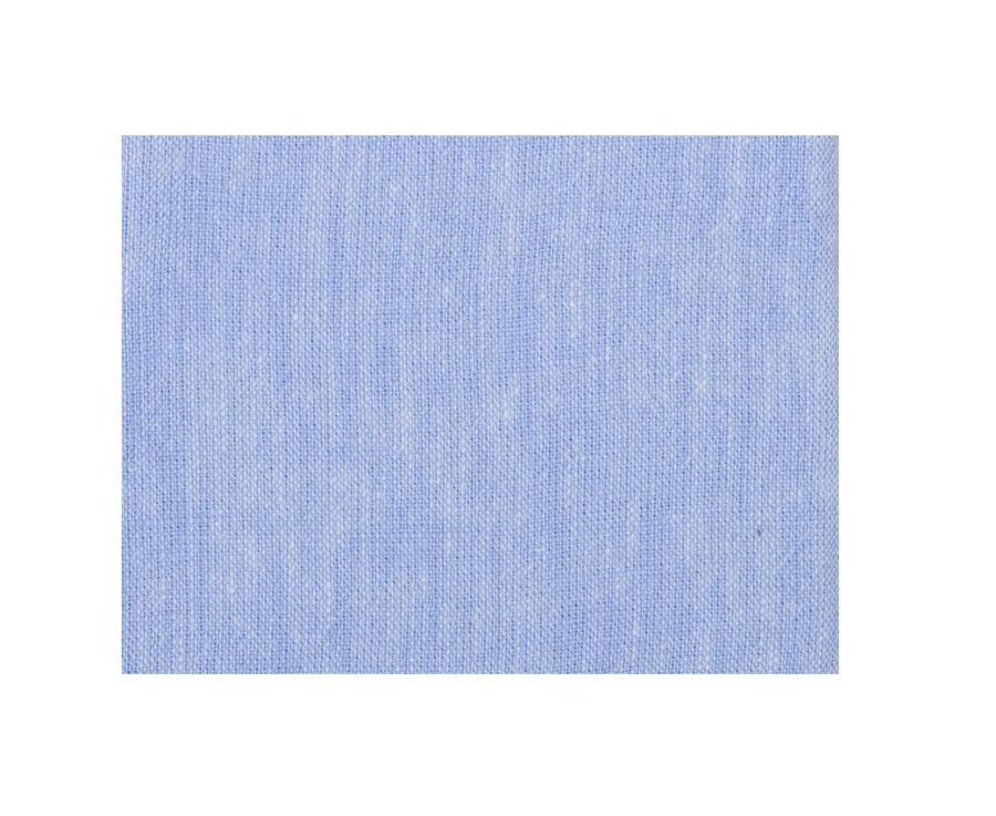 Chemise coton et lin Chambray Bleu - Poche poitrine - COLTEN MC