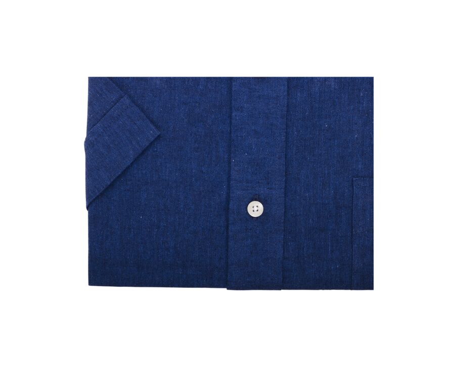 Chemise coton/lin  Indigo - Coupe confort - COLTEN MC