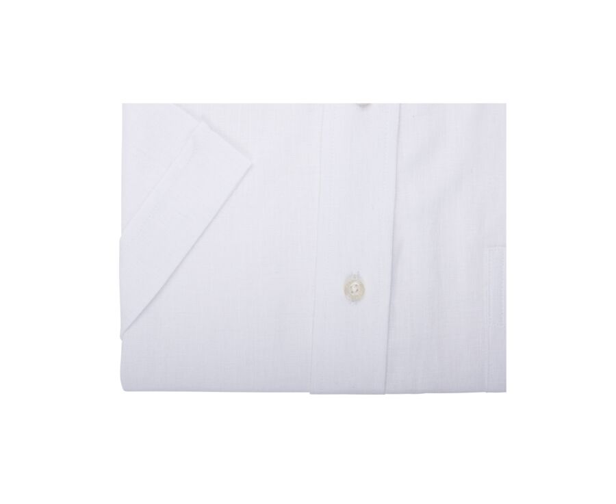 Chemise coton/lin Blanc - Coupe confort - COLTEN MC
