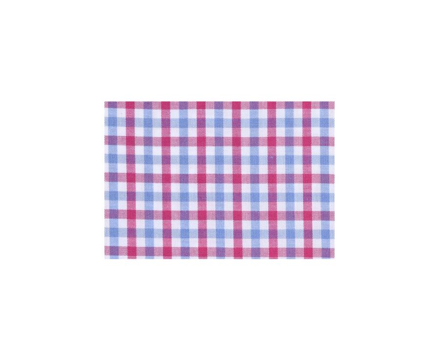 Chemise coton Rose bleu et blanc - Poche poitrine - CULLEN MC