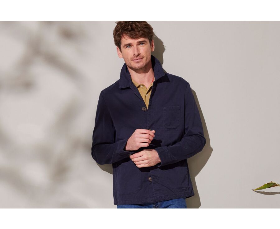 Veste coton homme Navy - FÉLICIEN