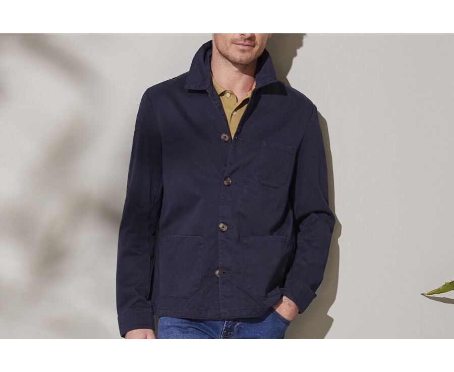 Veste coton homme Navy - FÉLICIEN