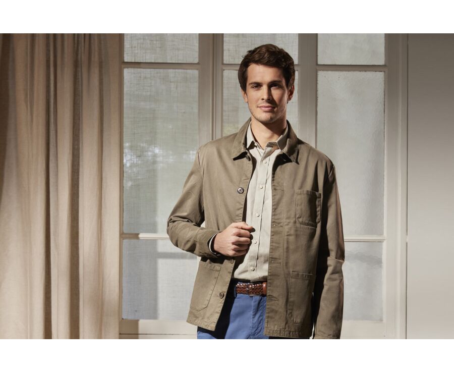 Veste coton homme Taupe foncé II - FÉLICIEN