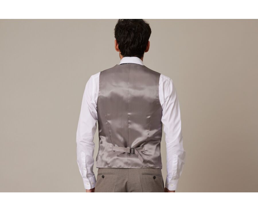 Gilet de costume homme Taupe Chiné - LAZARE