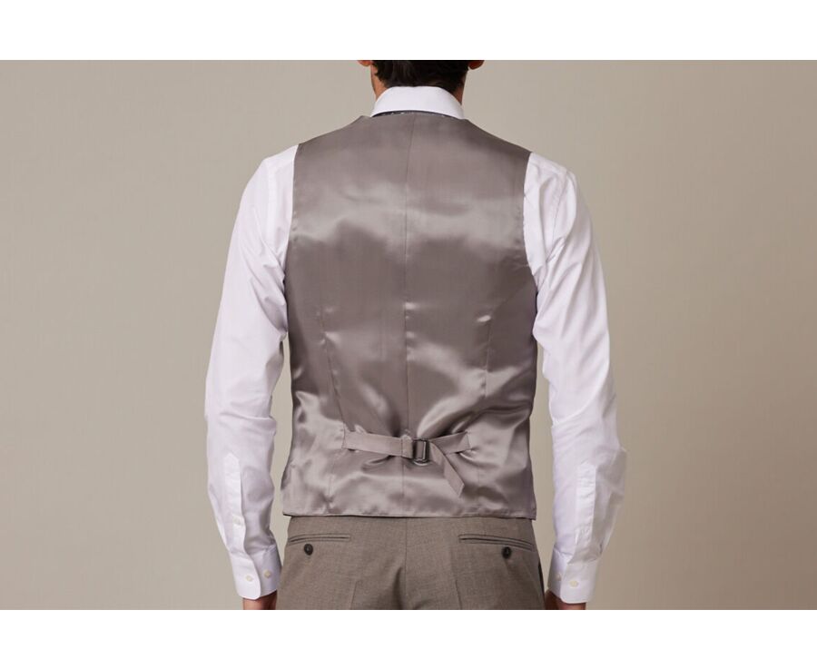 Gilet de costume homme Taupe Chiné - LAZARE
