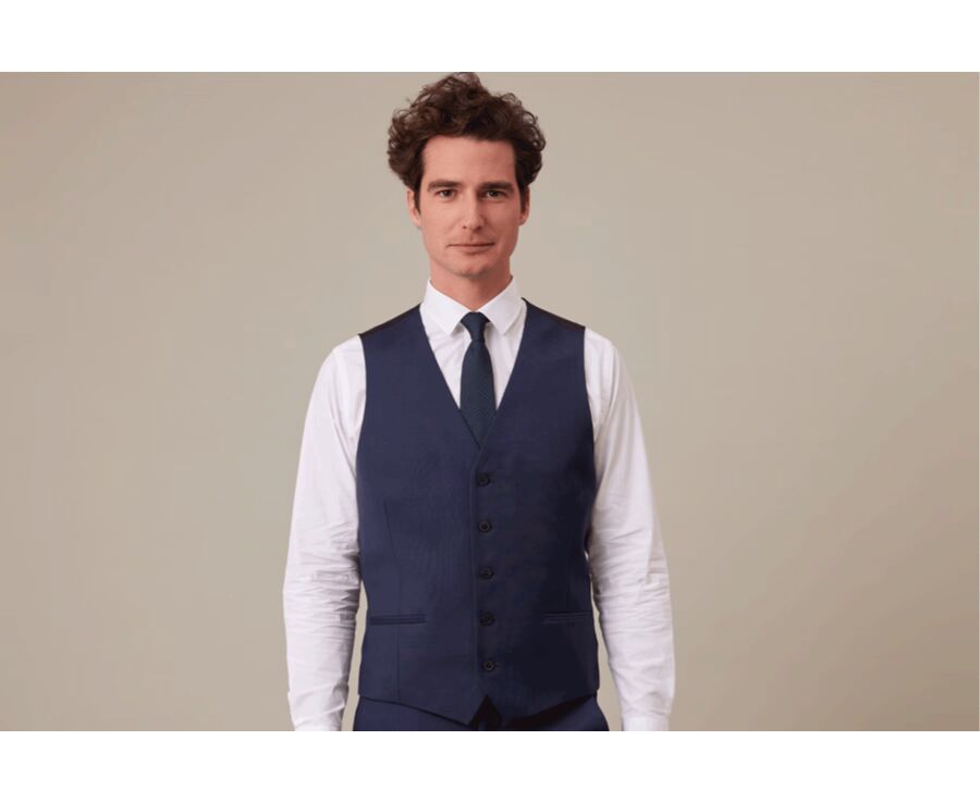 Gilet de costume homme Bleu pétrole - LAZARE