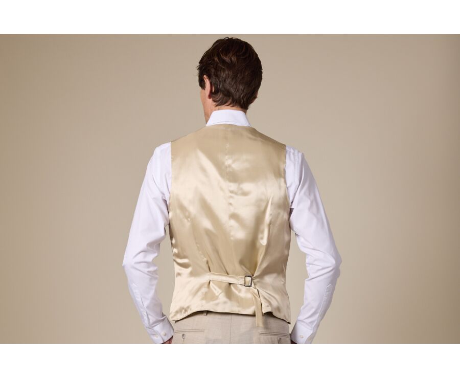 Gilet de costume homme Beige Chiné - LAZARE