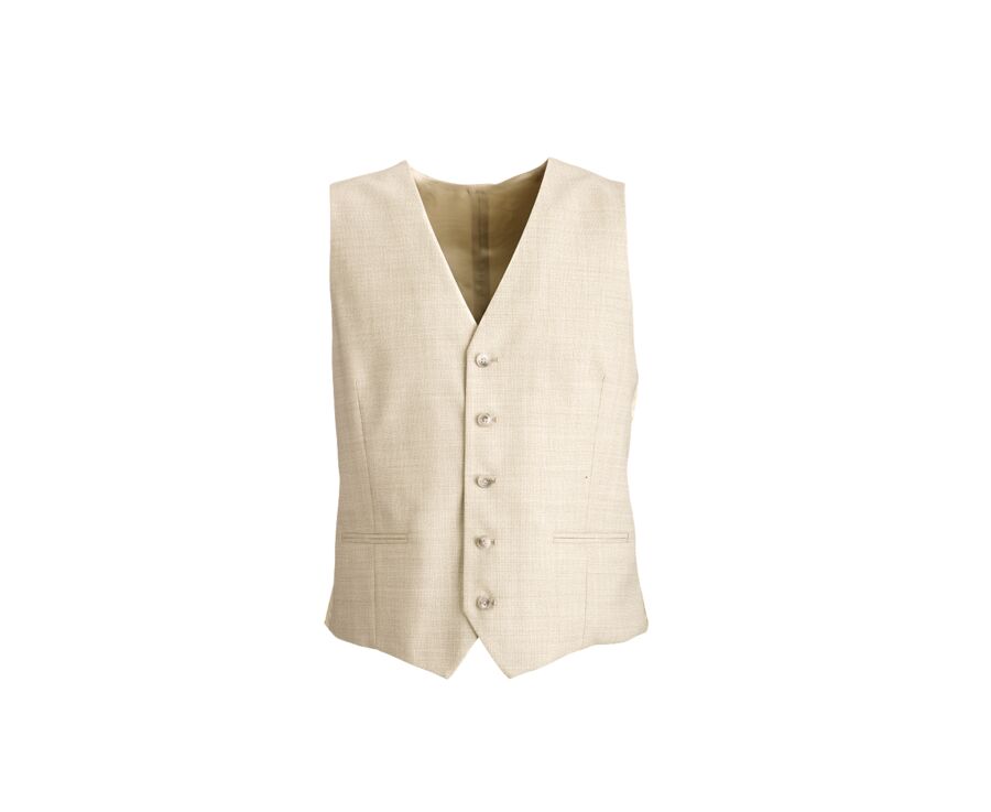 Gilet de costume homme Beige Chiné - LAZARE