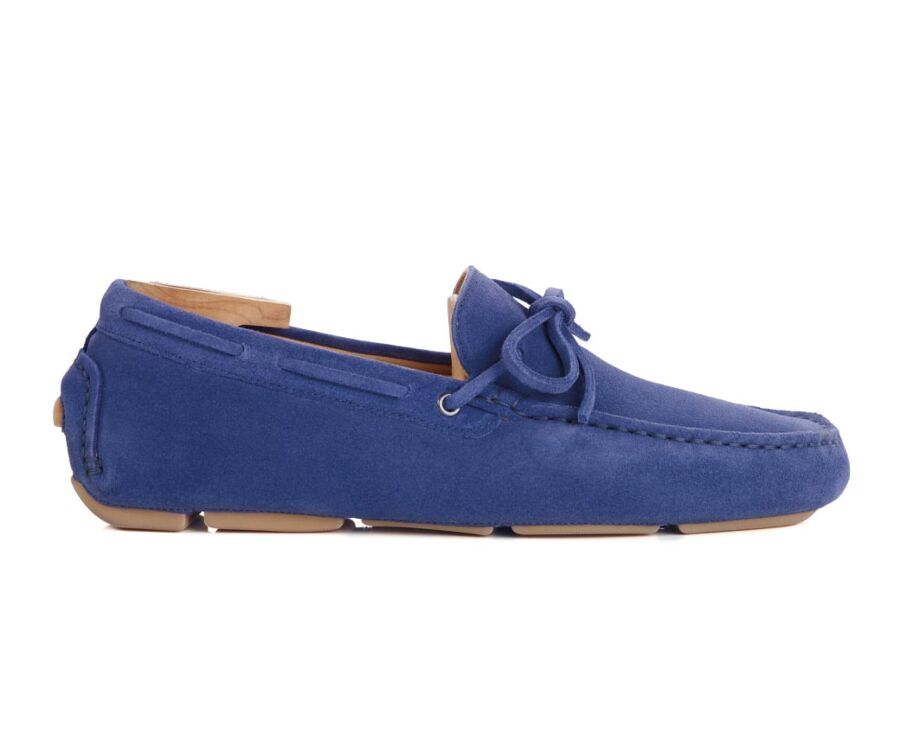 Mocassin été homme cuir Velours Bleu Océan - DELTONA
