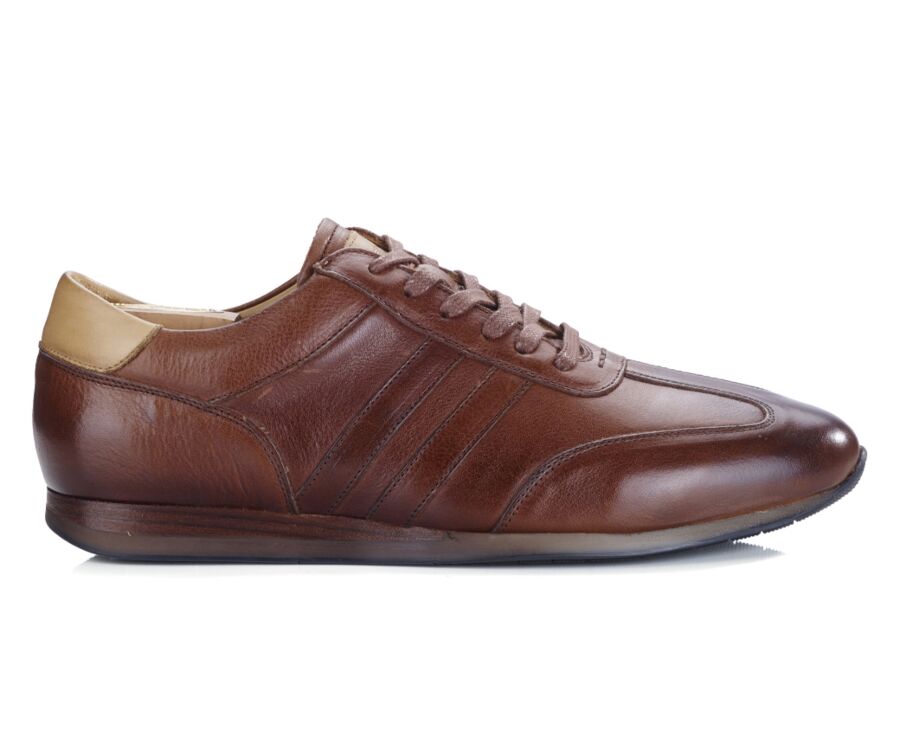 Sneakers homme Chocolat patiné - BOCKARA