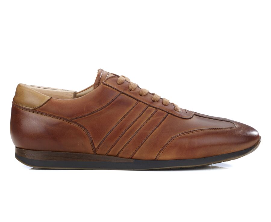 Sneakers homme Cognac patiné - BOCKARA