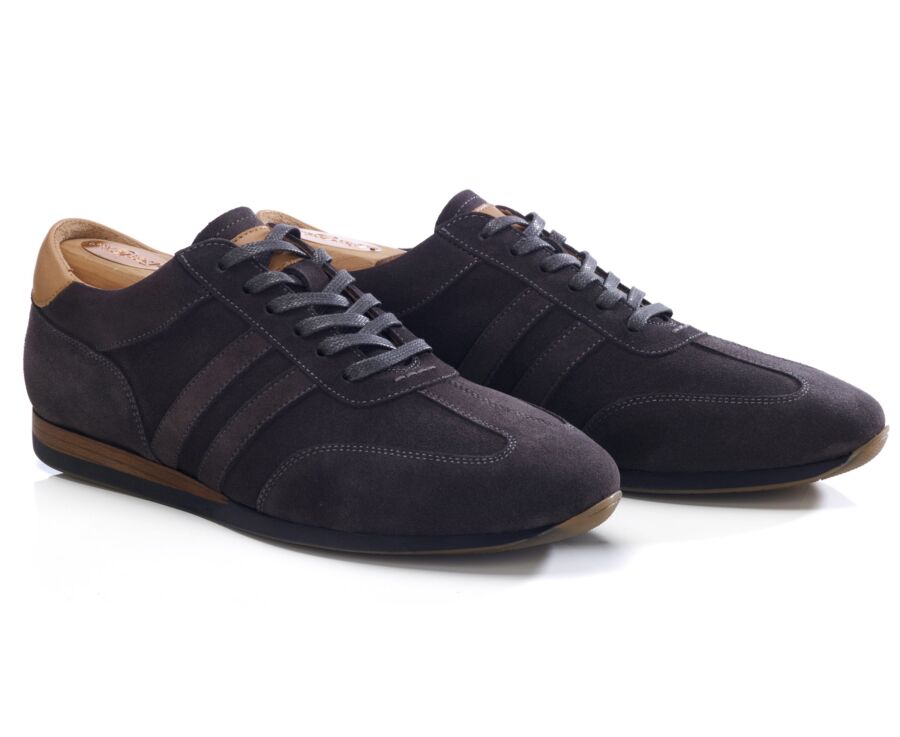 Sneaker ville homme en velours charbon - BOCKARA
