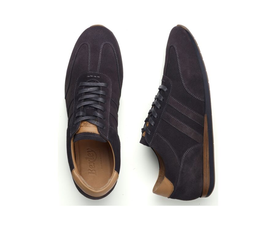 Sneaker ville homme en velours charbon - BOCKARA
