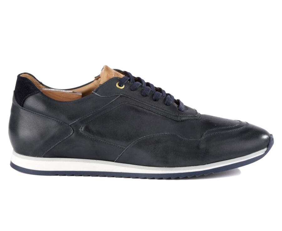 Sneakers homme Navy Patiné - WAYGARA