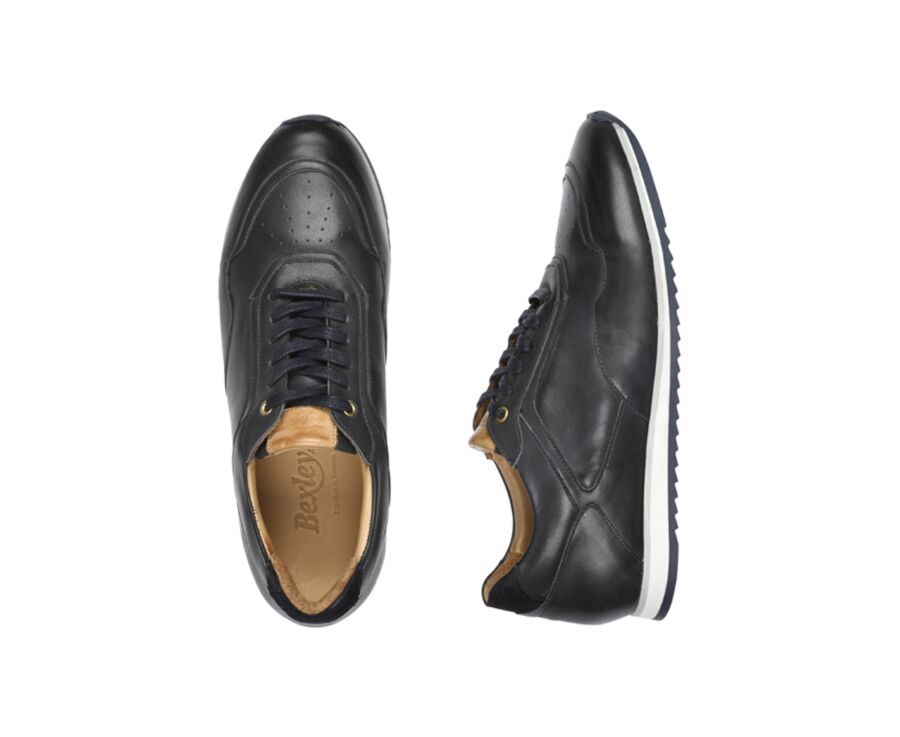 Sneakers homme Navy Patiné - WAYGARA