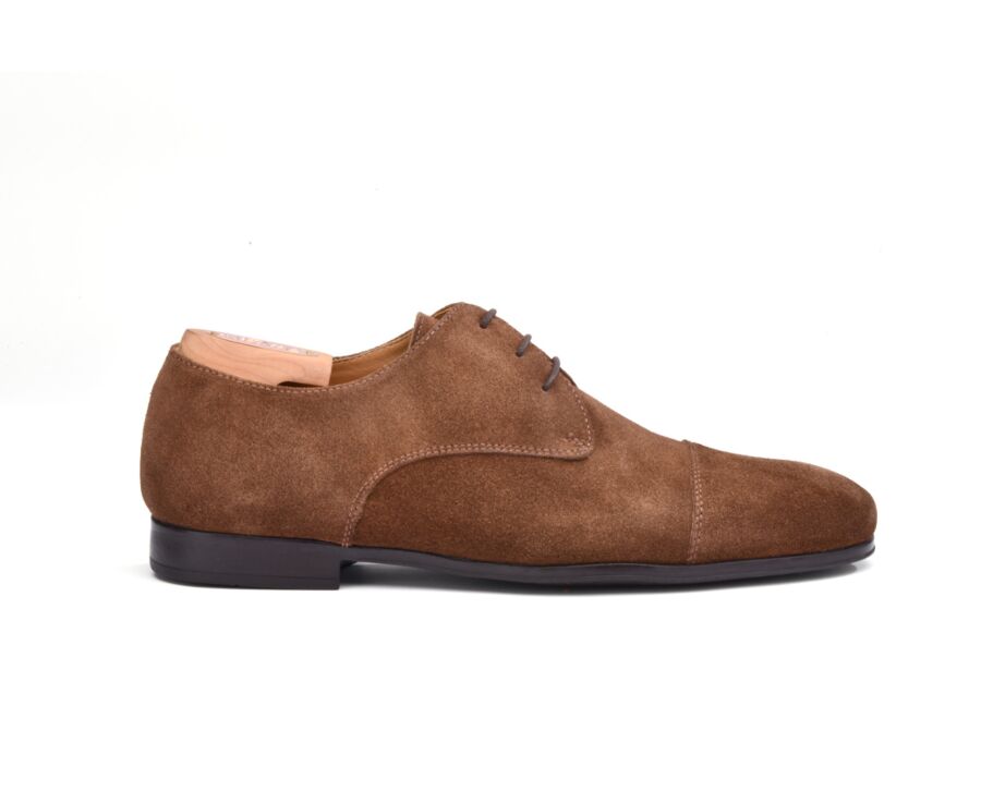 Derbies homme Velours Havane semelle gomme - DERNOX GOMME URBAN