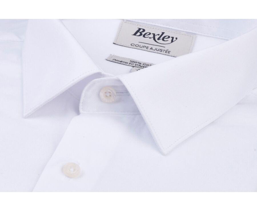 Chemise en Twill de Coton Blanc - CAUBERT