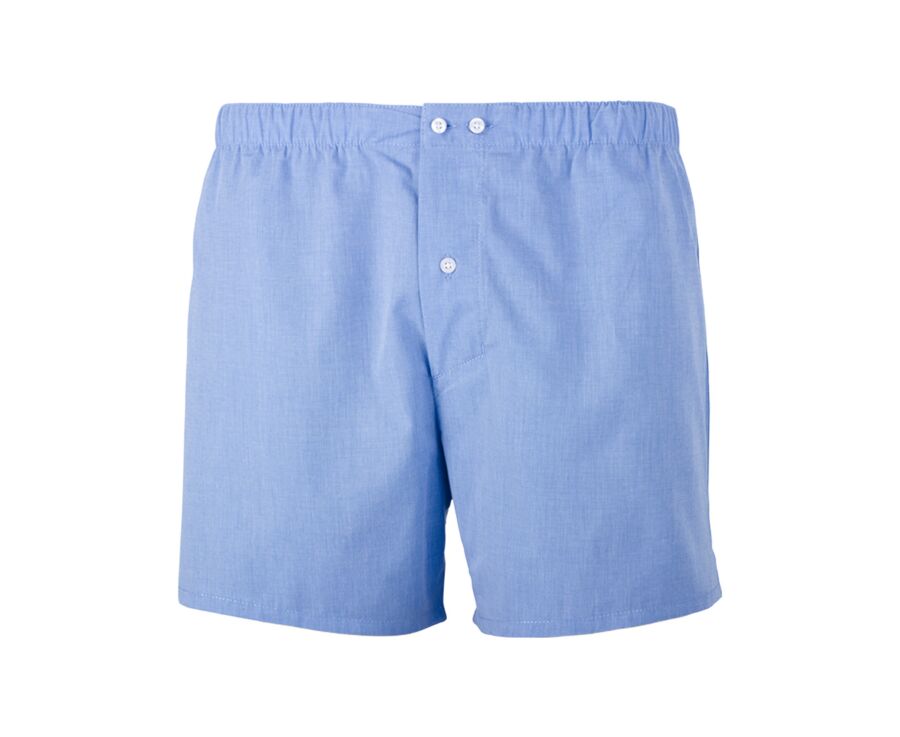 Boîte de 2 caleçons homme Uni Bleu/ Rayé Bleu océan et blanc - ELON