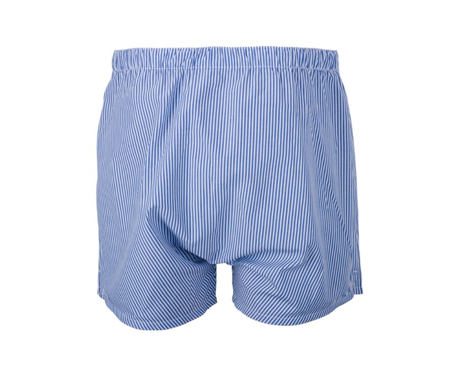 Boîte de 2 caleçons homme Uni Bleu/ Rayé Bleu océan et blanc - ELON