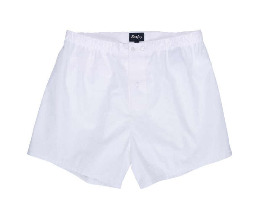 Boîte de 2 caleçons homme Uni Blanc et imprimé navy et beige - ELON