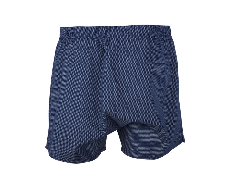 Boîte de 2 caleçons homme Uni Blanc et imprimé navy et beige - ELON