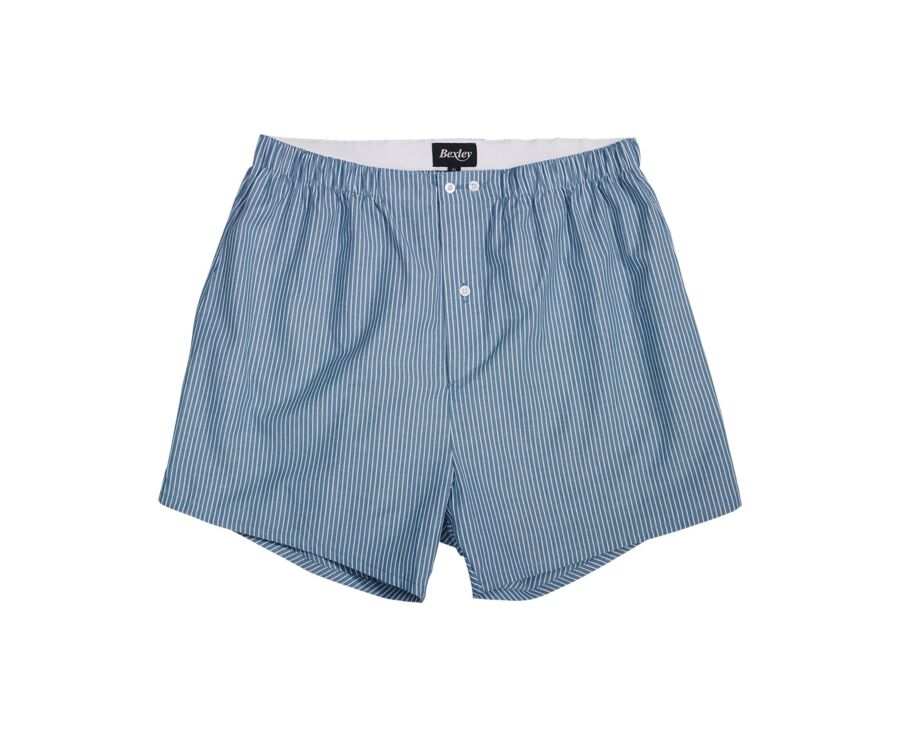 Boîte de 2 caleçons homme Bleu clair/ Rayé Vert et blanc - ELON