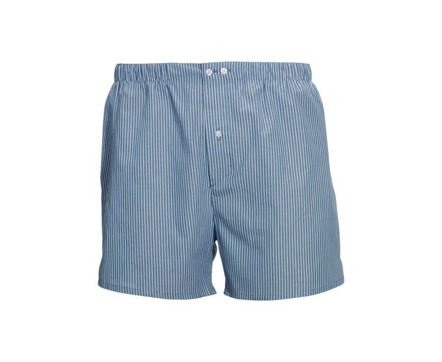 Boîte de 2 caleçons homme Bleu clair/ Rayé Vert et blanc - ELON