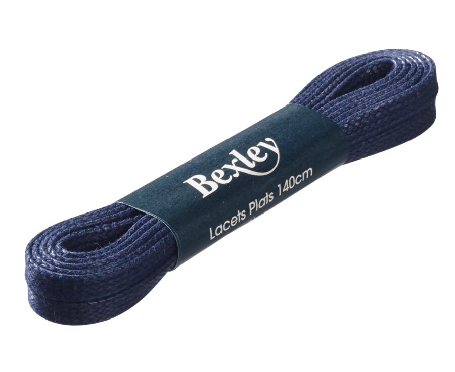 1 paire de lacets Navy pour sneakers montantes