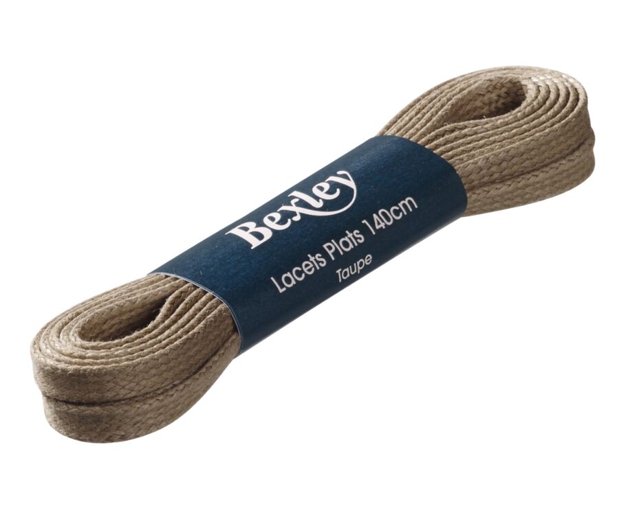 1 paire de lacets Taupe pour sneakers montantes