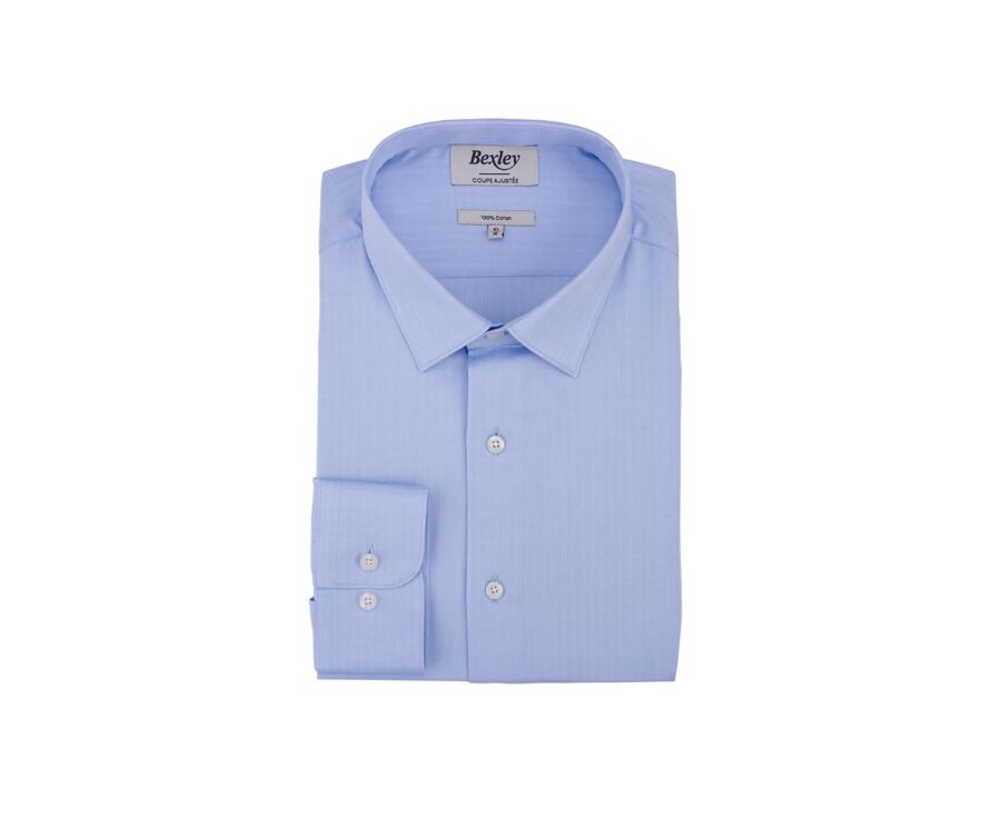 Chemise twill chevrons homme Bleu ciel - CAMÉLIEN